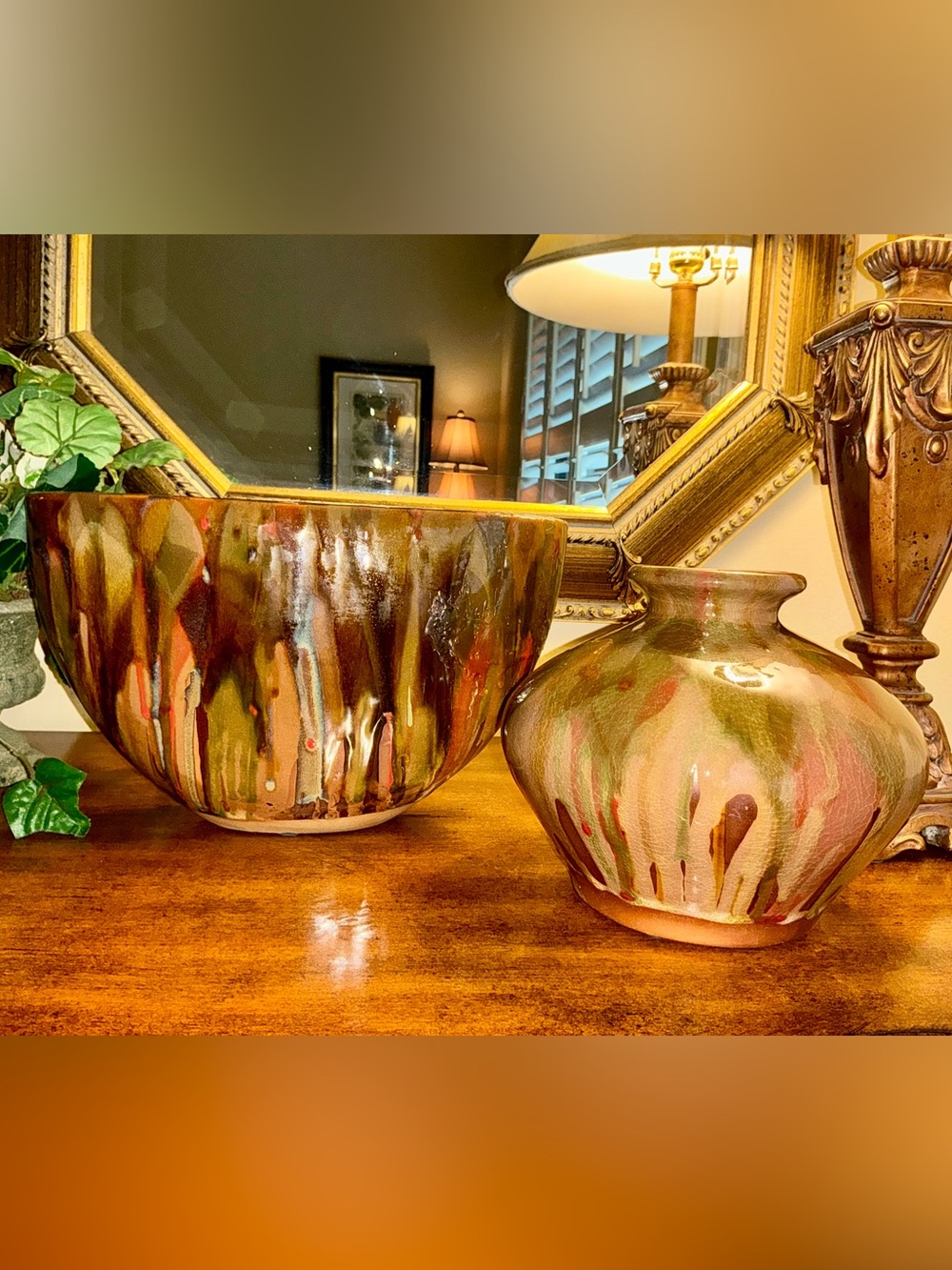 Vintage Studio Art Pottery Drip Glaze